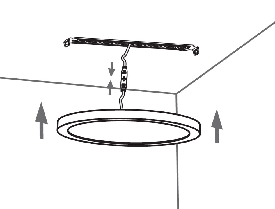 Luminaria circular LED 2 en 1, de sobreponer de 16W (SOLE16/LD+COL)