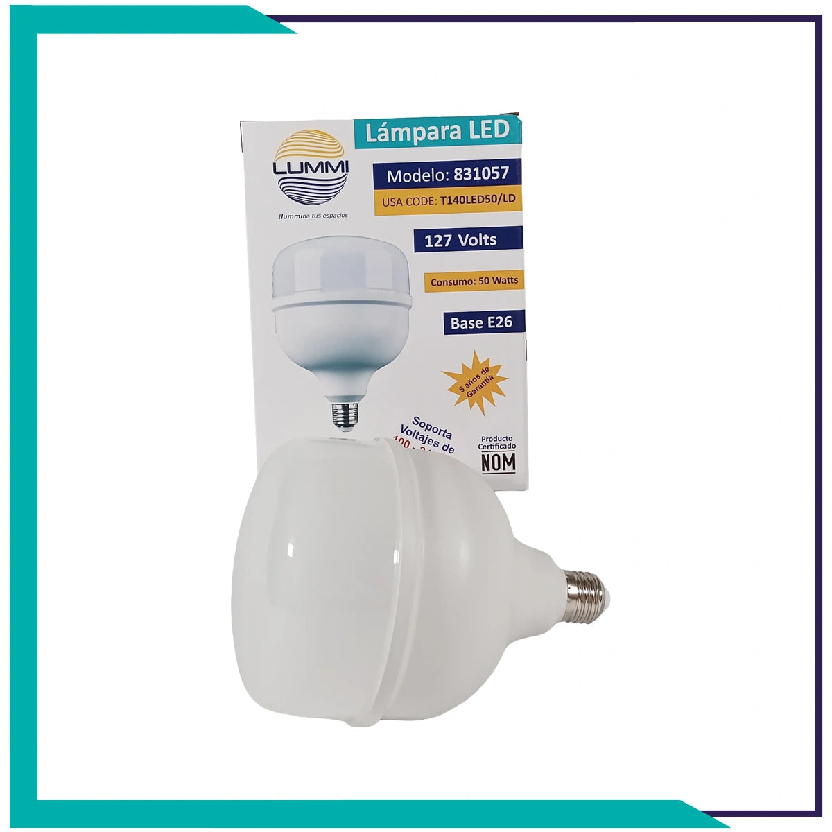 Foco LED tipo bala 50W (T140LED50/LD)