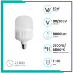 Lámpara LED tipo bala T160 de 80W (T160LED80/BC)