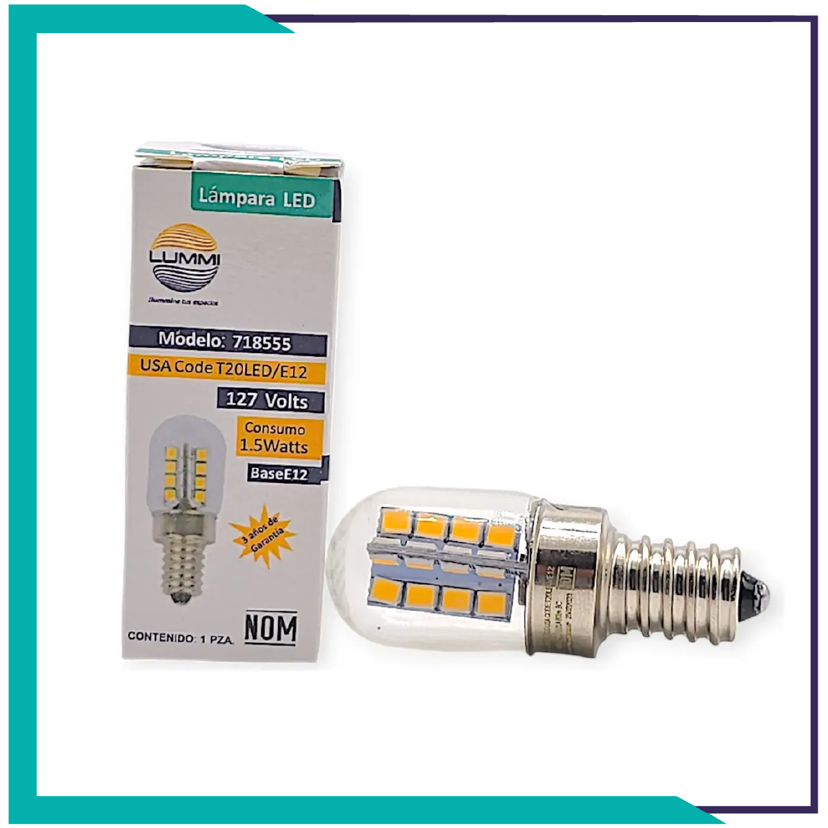 Foco T20 LED 1.5W E12 (T20LED/E12)