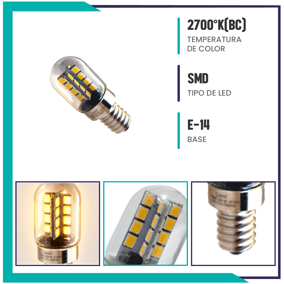 Foco T20 LED (T20LED/E14)