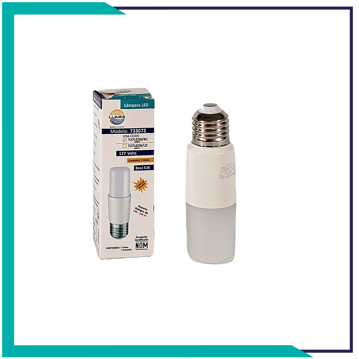 Foco Led 9W tipo mini bala (T37LED9/LD)