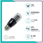 Lámpara  LED de luz negra de 7W (T38LED7/BLB)
