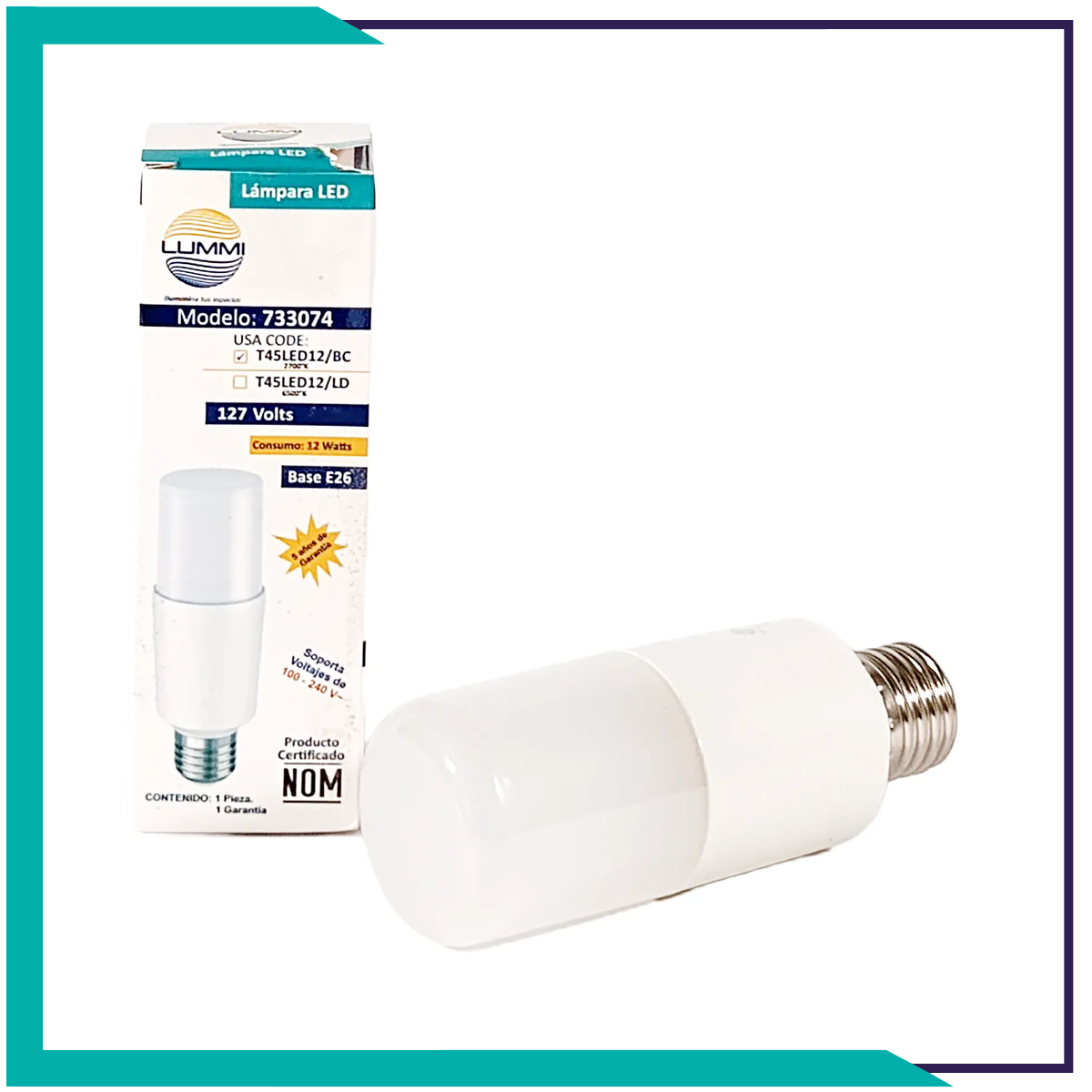 Foco Led 12W tipo mini bala (T45LED12/LD)