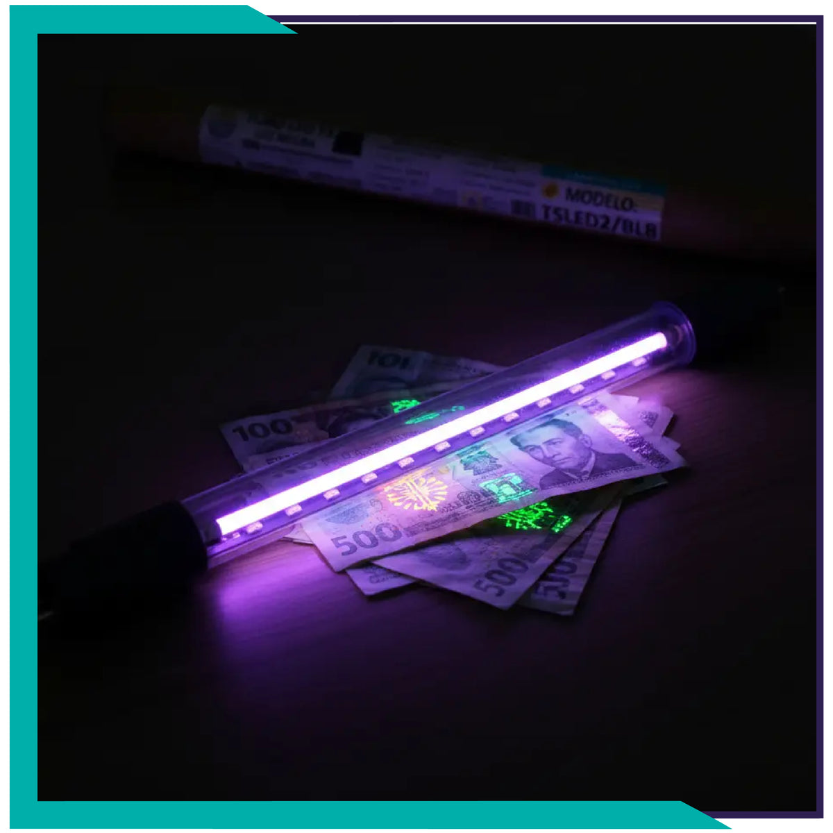 Lámpara lineal LED T5 de luz negra transparente de 1.5W (T5LED1.5/BLB) 5 piezas