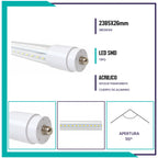Lámpara tubo T8 LED 36W Slim, Paq 5pzs (T8SMD240CFA8/LD)
