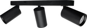Luminaria LED de sobreponer con 3 lámparas reemplazables y dirigibles GU10 de 22W (TL350/NE)