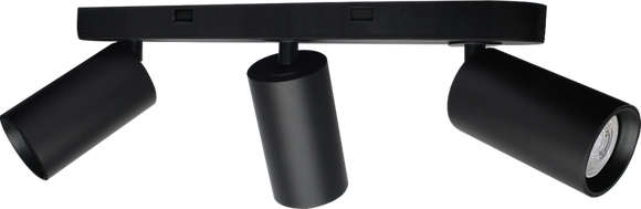 Luminaria LED de sobreponer con 3 lámparas reemplazables y dirigibles GU10 de 22W (TL350/NE)