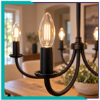Foco tipo vela filamento LED (VEFILED4E12/BC)