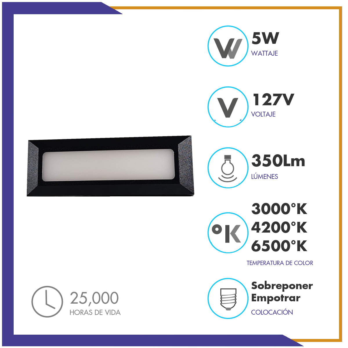 Luminario de cortesía LED de 5W (WL5CNE)