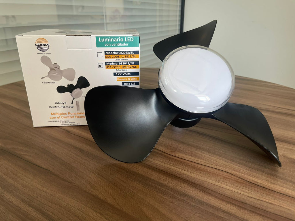 LAMPARA LED CON VENTILADOR MINI (LV1812)