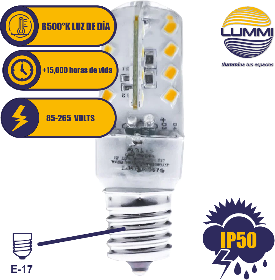 Foco cacahuate T20 LED 3W (E17R3SMD/LD)
