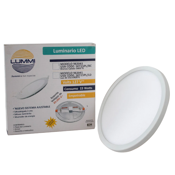 Panel circular LED ajustable 15W (SKY15PL/BC)