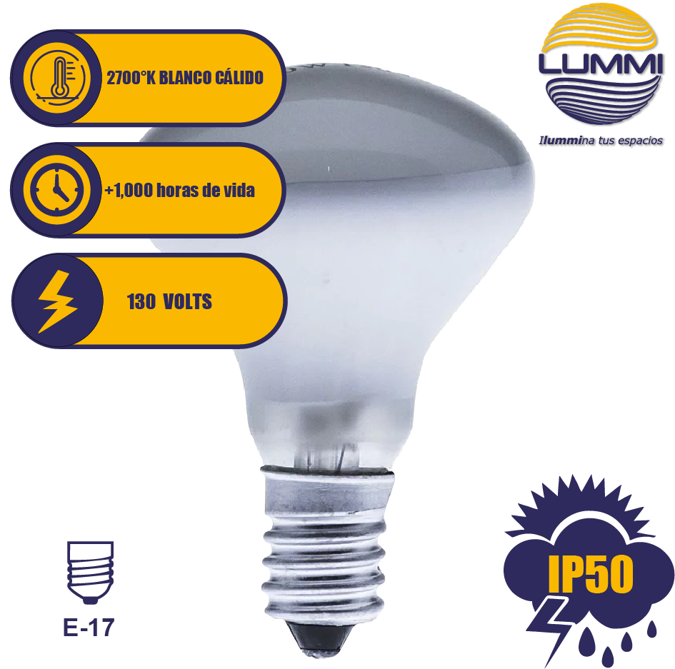 Foco  Baby Spot entrada E-17 Perlado ( R14E1740)