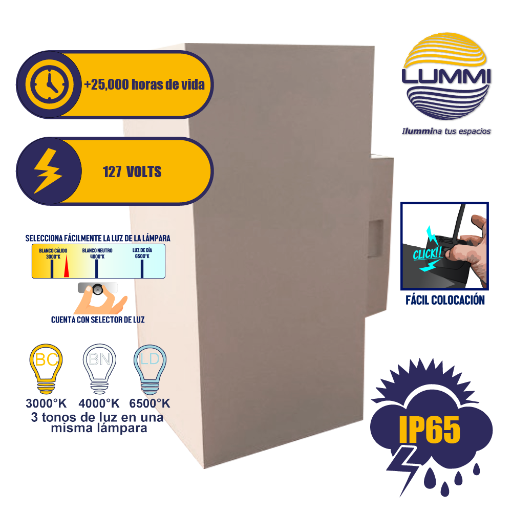 Arbotante de forma prisma cuadrado de 18W (1160)