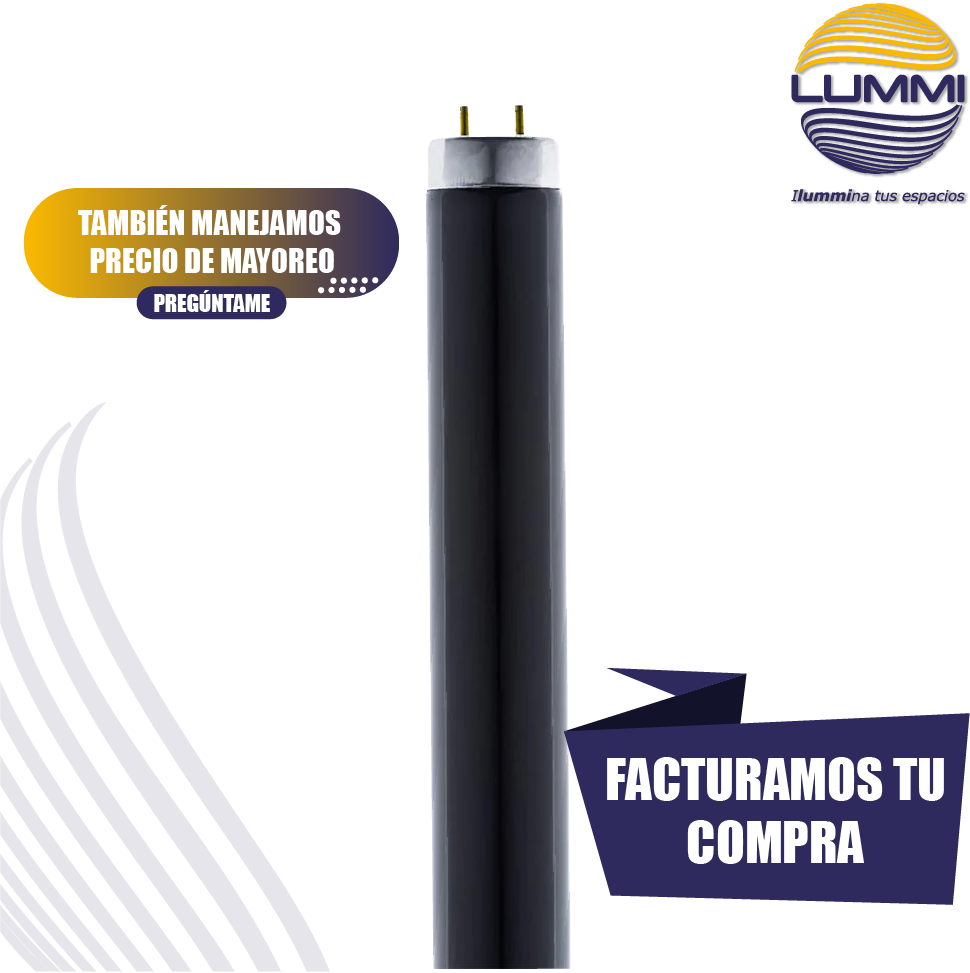 Tubo fluorescente 40W Luz Negra T8 Paq 5pzs (FL40BLB)