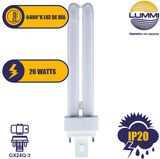 Foco fluorescente PL tipo 2U 26W 4 PINES (PL26/64)