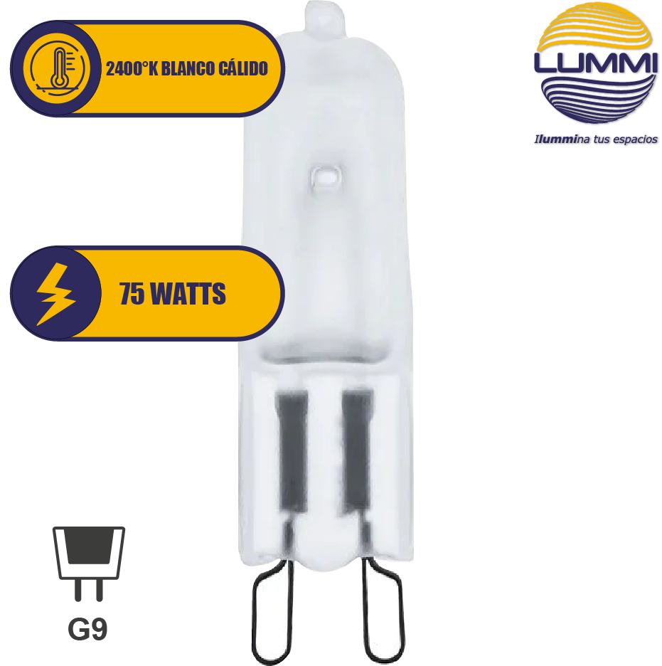 FOCO CACAHUATE 127V. 75W. G9 (G975F)