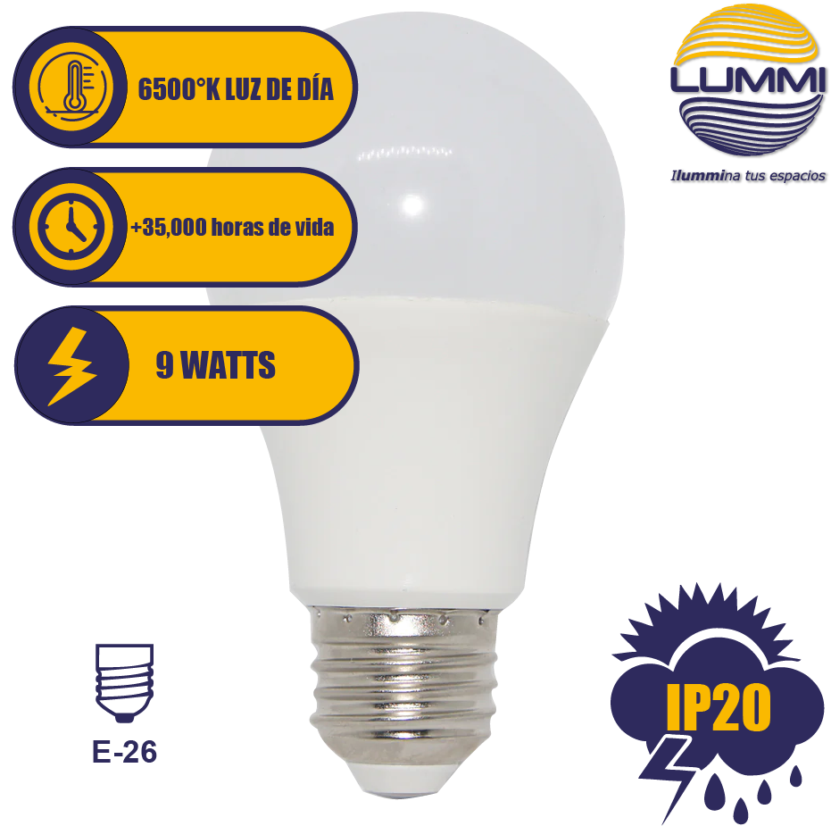 Foco LED 9W tipo A60  (A60LED9/LD)