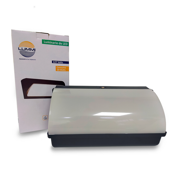 Arbotante de forma rectangular de 20W Blanco cálido (1135)