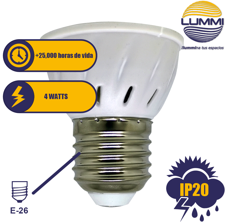 Lampara LED de luz negra 4w Mini spot( JDR4BLB )