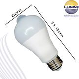 Foco LED 9W Fotocelda + Sensor de movimiento  ( A60SEN9/LD )