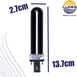 Lámpara Fluorescente 7W tipo 1U Luz negra (PL7BLB)