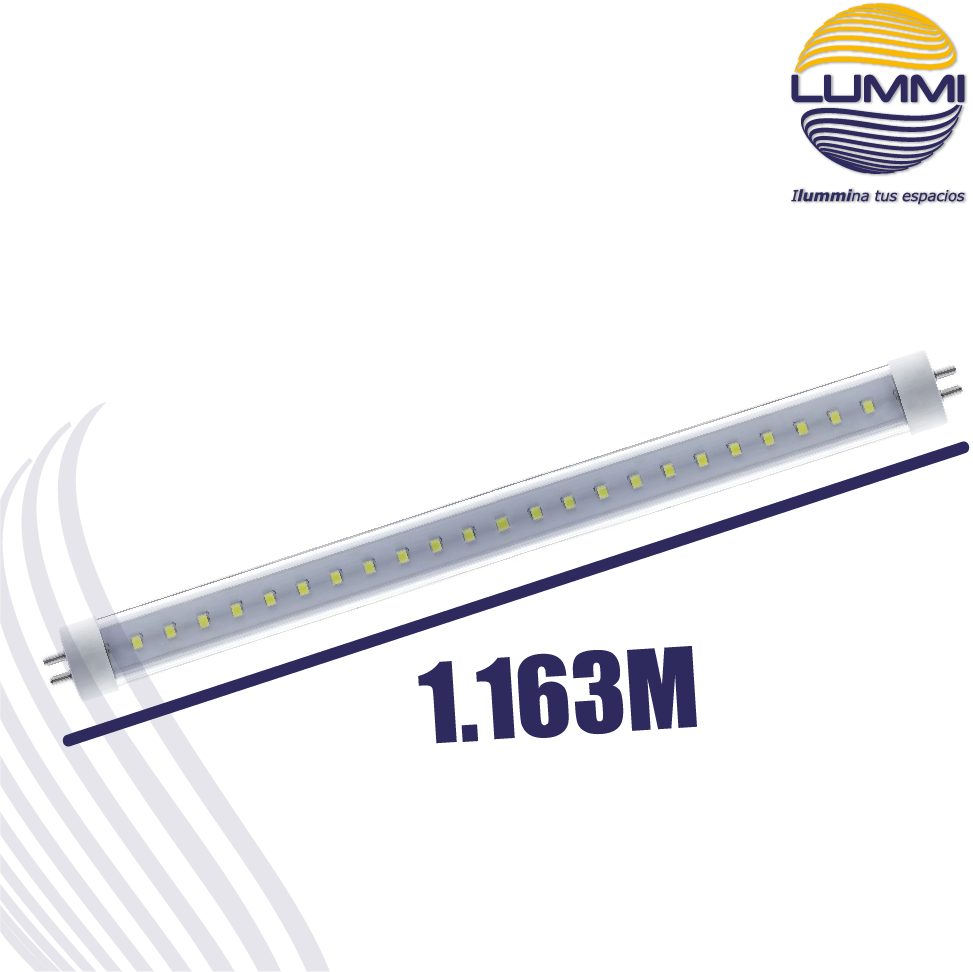 TUBO LED T5 acrílico Paq 5pzs (T5SMD14/LD)