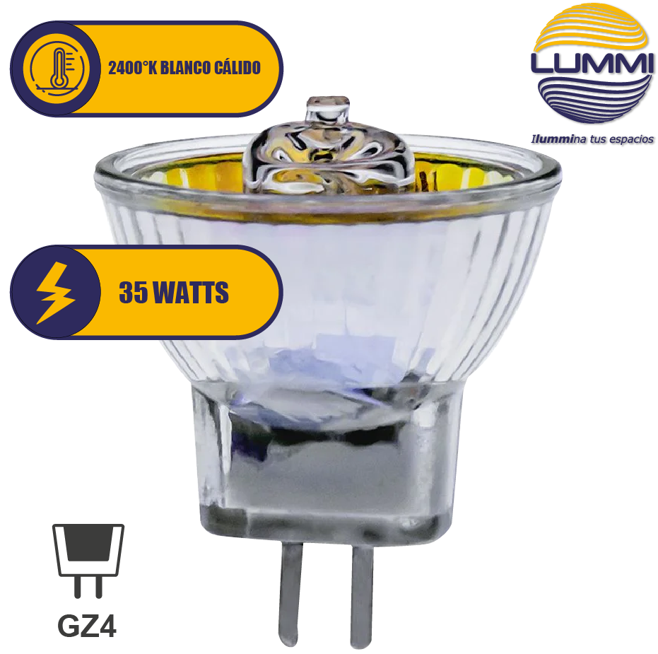 Lámpara halógena MR11 35W sin cubierta (MR1135D)