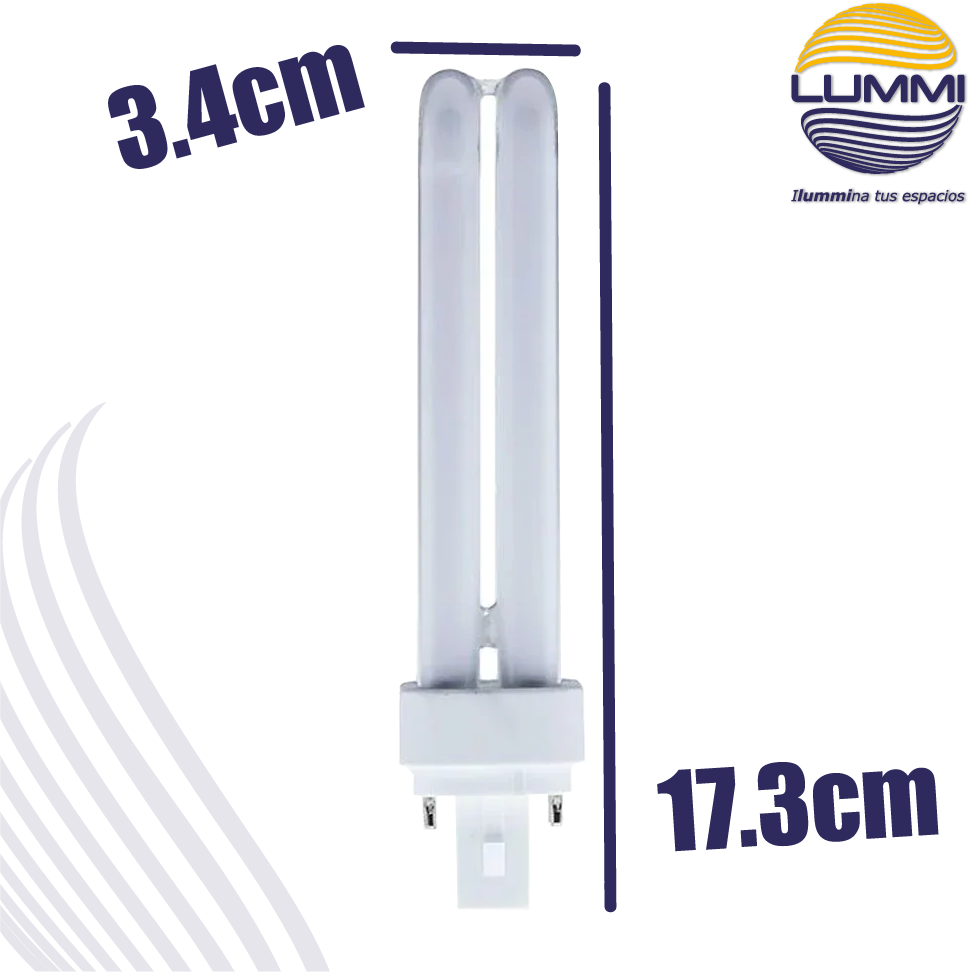 Foco fluorescente PL tipo 2U 26W 4 PINES (PL26/64)