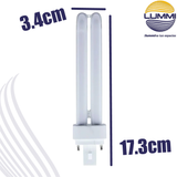 Foco fluorescente PL tipo 2U 26W 4 PINES (PL26/64)