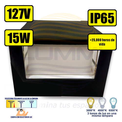 Arbotante de forma cuadrada de 15W (1056)