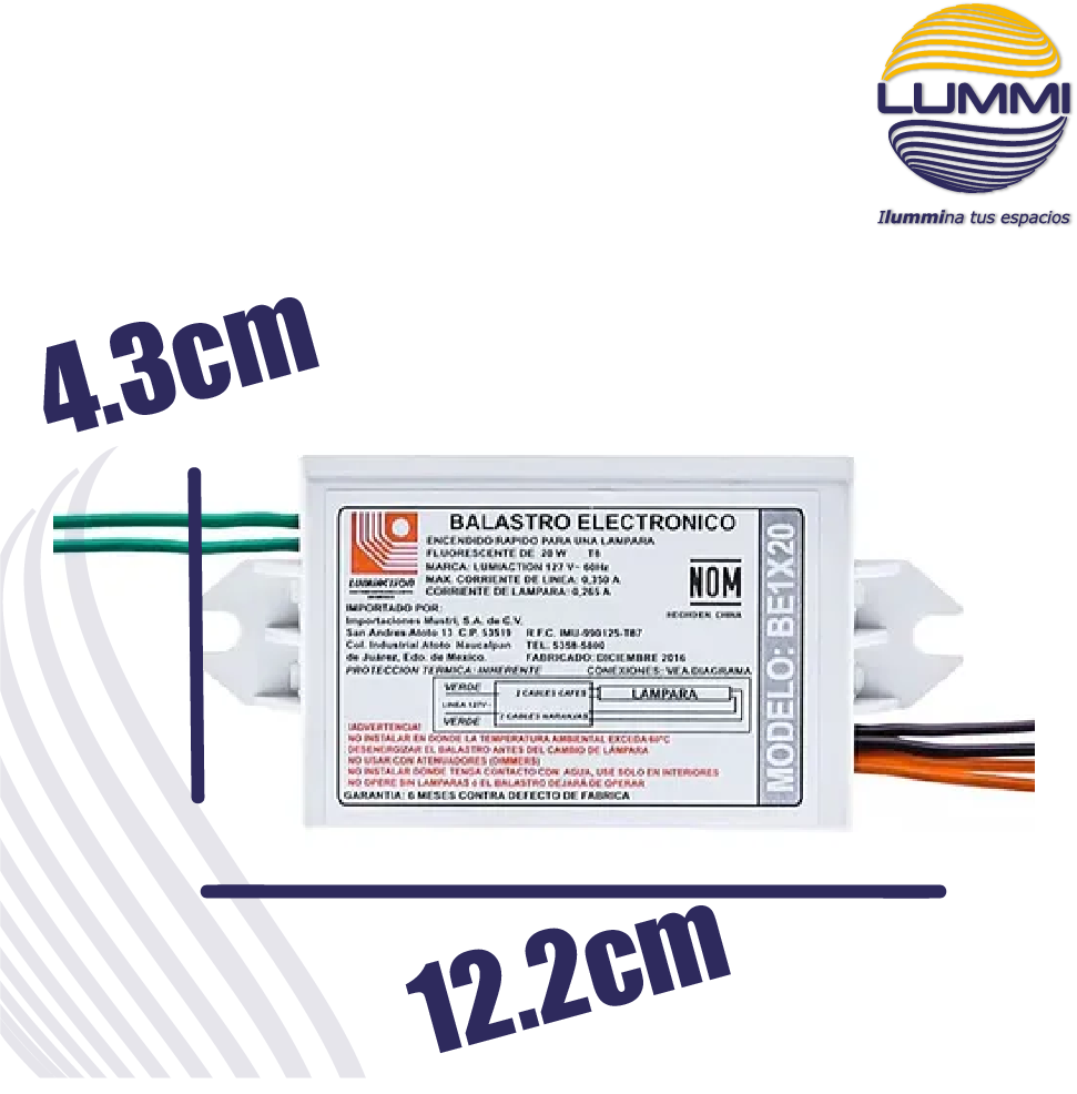 Balastro electrónico multiwataje (BE1X20)