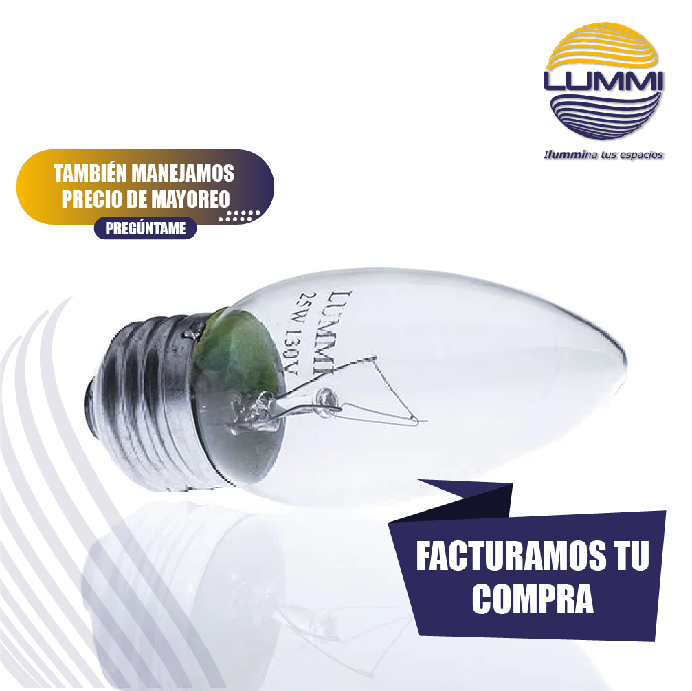 Foco vela liso E26 40W (VE40)
