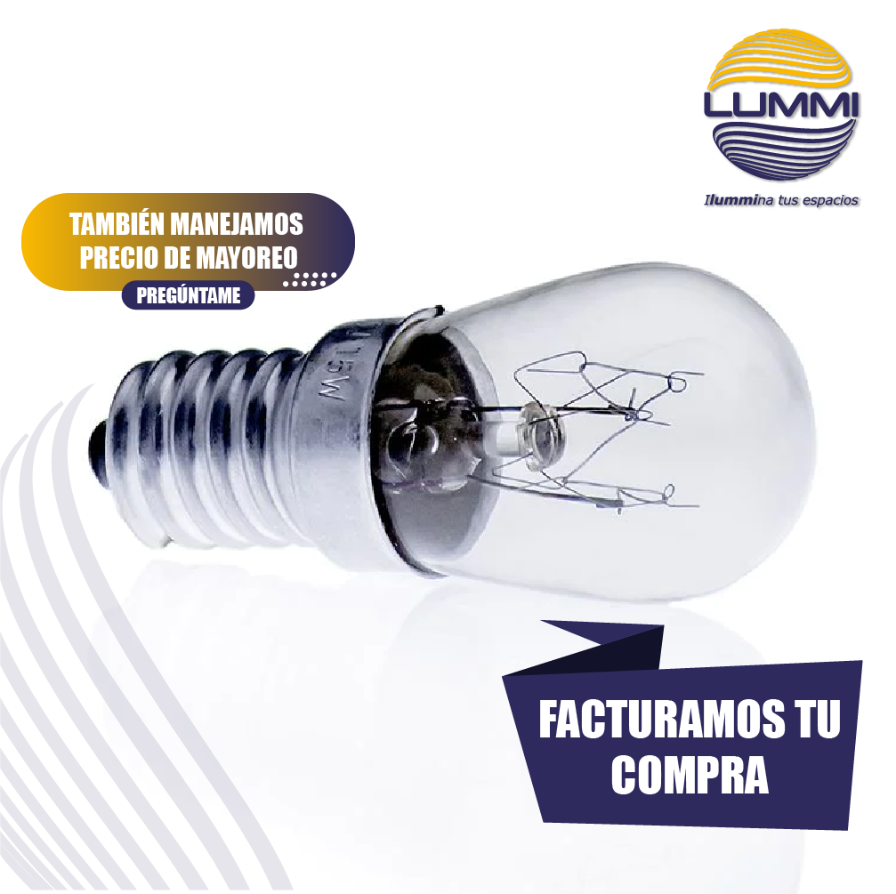 Foco transparente chato entrada E-14 ( ST23 )