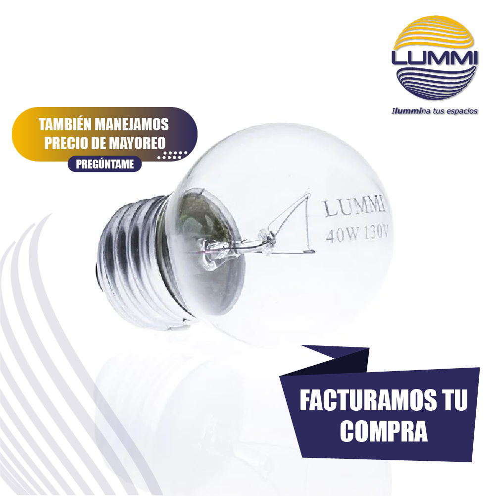 Foco tipo corona 40W E26 130V (P4540E26/HR)