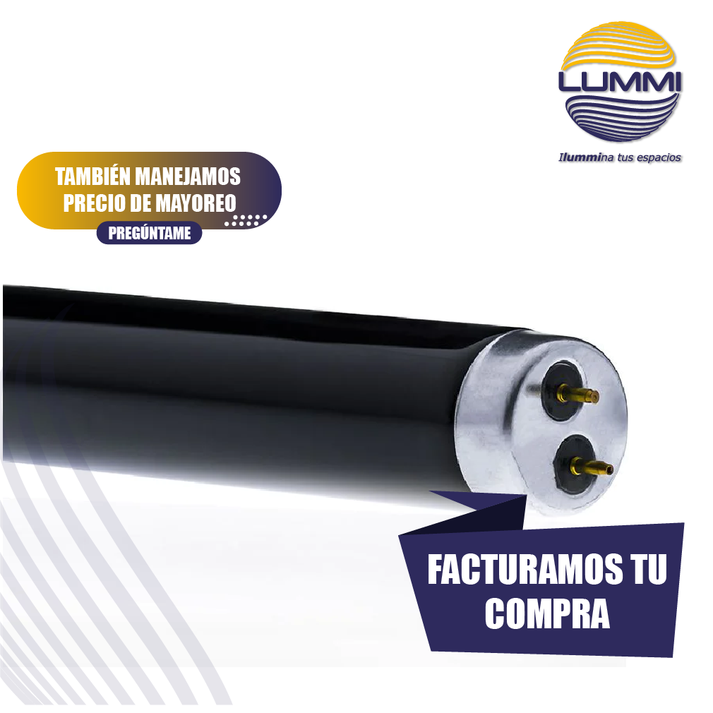 Tubo fluorescente 6W Luz Negra T5 Paq 5pzs (FL6BLB)