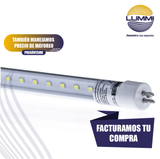 Lámpara lineal LED T5 de acrílico transparente y aluminio de 8W, Paq 5pzs  (T5SMD8TR/LD)