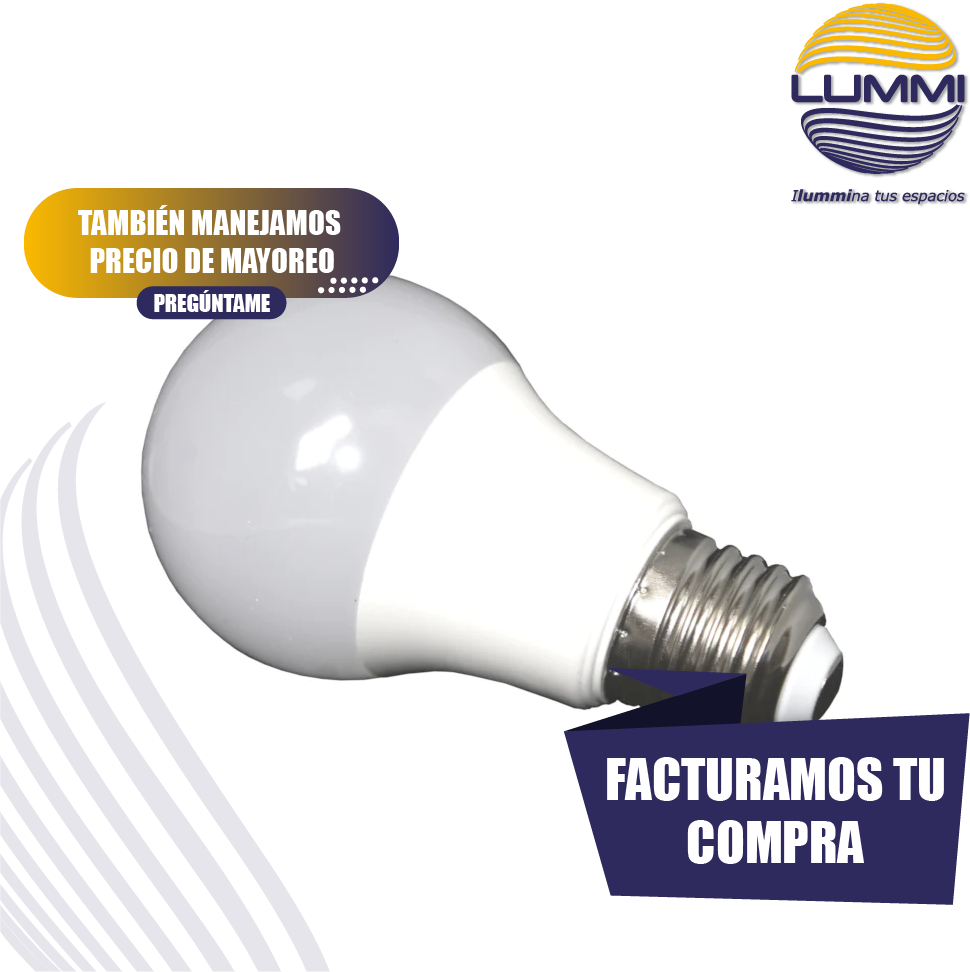 Focos LED luz blanca 9w = 60w (6 focos) - AHORRADOR 90% - Foco LED luz fría  - Bombilla LED A60-9 Watts - Mr. Light Eco : .com.mx: Hogar y Cocina