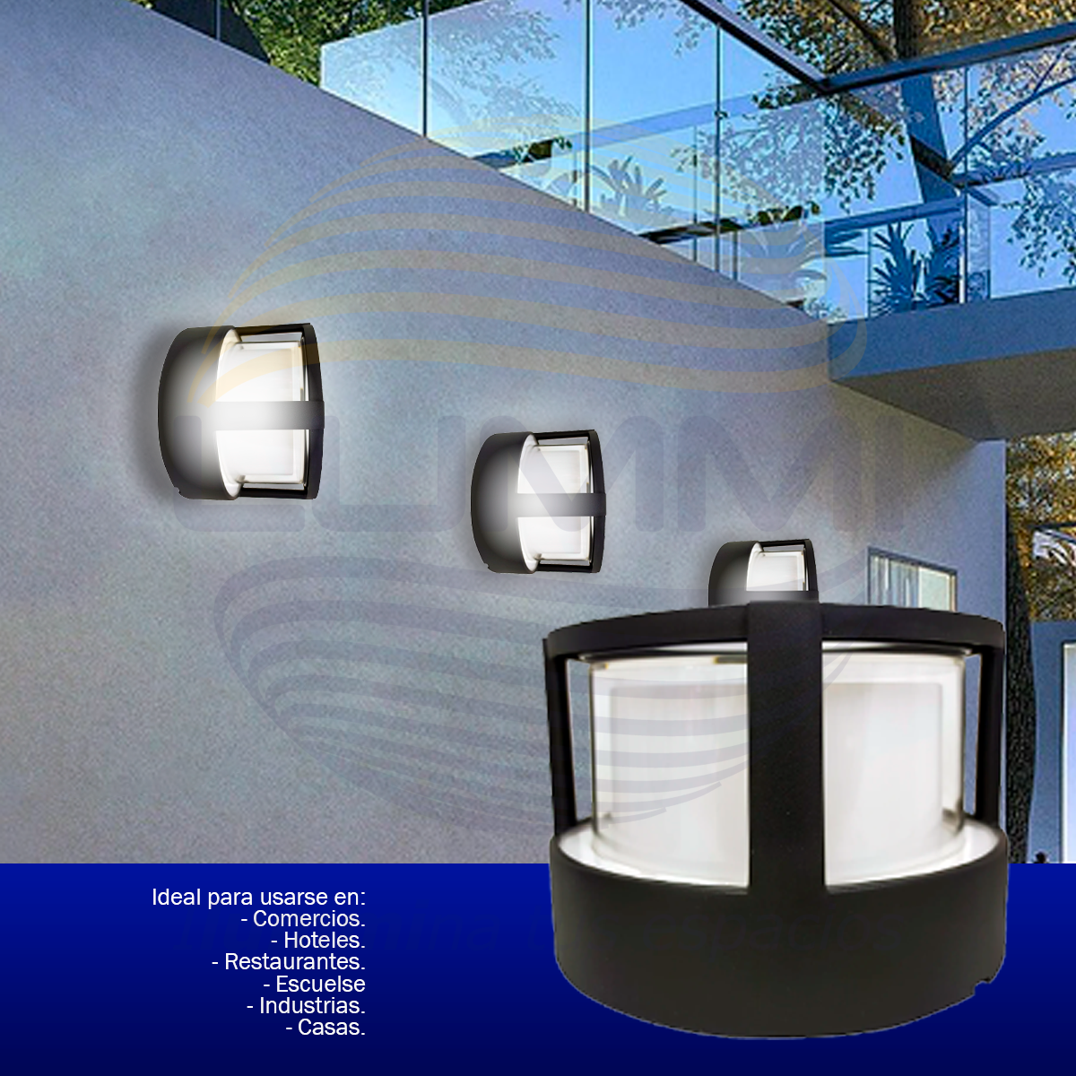 Arbotante de forma circular de 15W (1044)