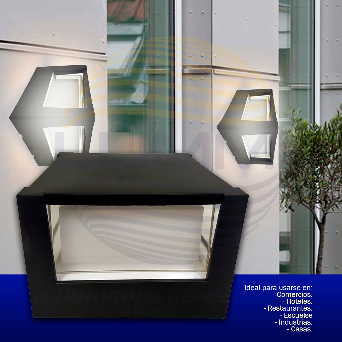 Arbotante de forma cuadrada de 15W (1056)