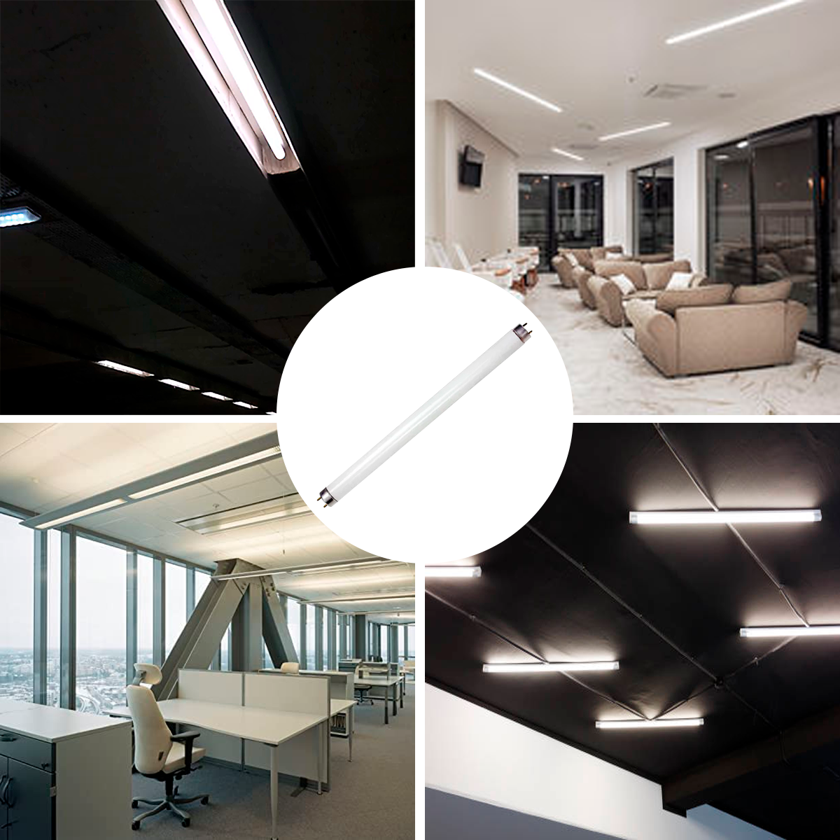 TUBO FLUORESCENTE LUZ DE DIA 15W T8 Paq 5pzs (FL15D)