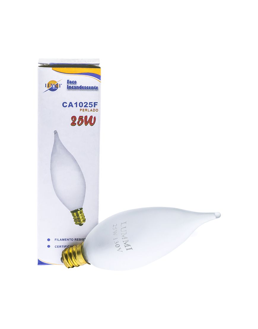 Foco vela punta curva perlado (CA1025F)