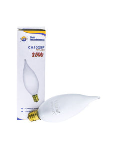 Foco vela punta curva perlado (CA1025F)