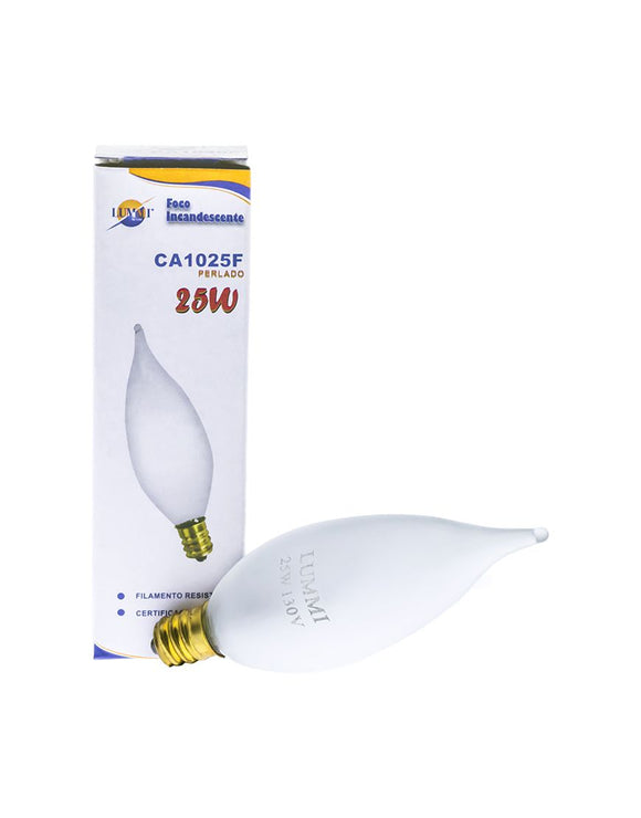 Foco vela punta curva perlado (CA1025F)