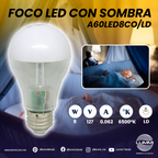 Foco LED 8W tipo A60 con sombra (A60LED8CO/LD)