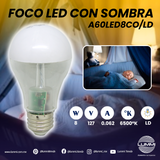 Foco LED 8W tipo A60 con sombra (A60LED8CO/LD)