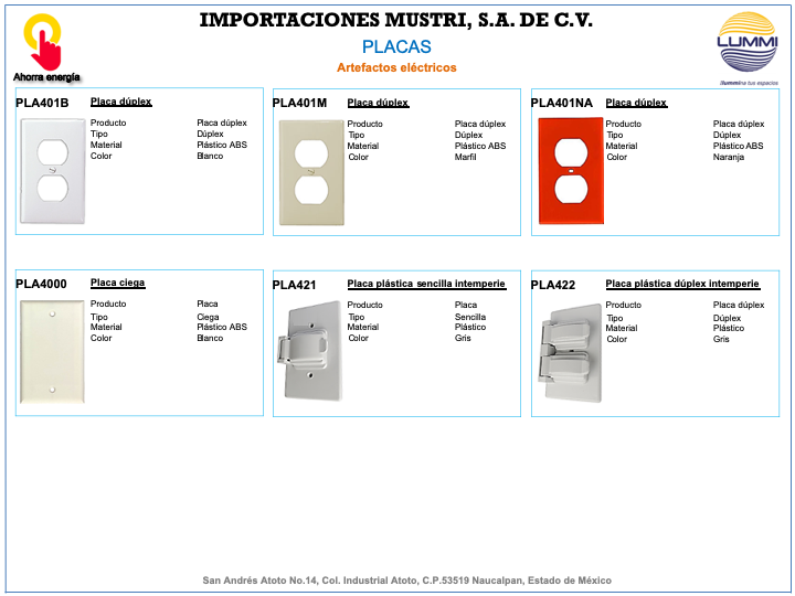 Placa Ciega (PLA400)