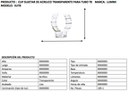 Clip sujetador para tubo T8 (SUT8)