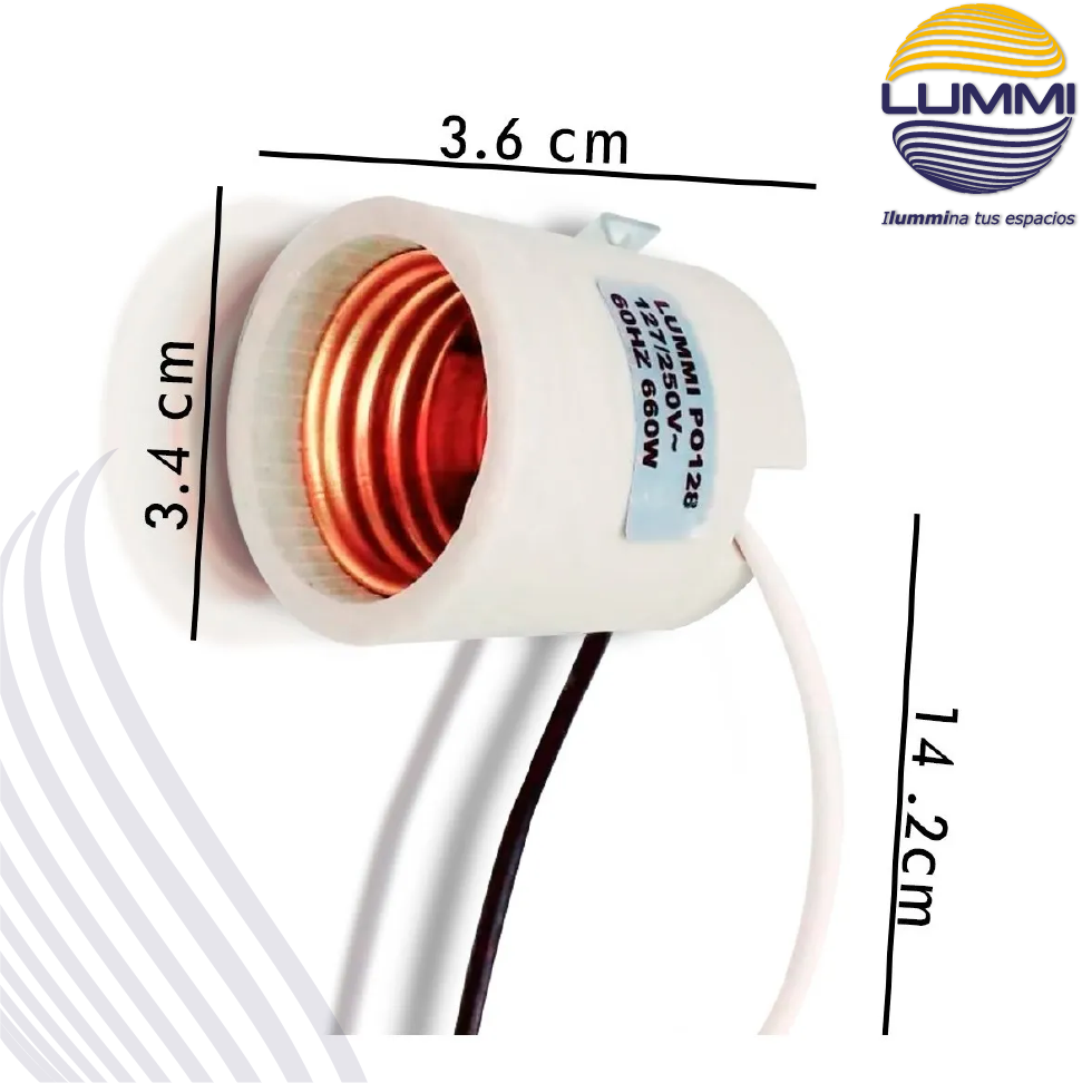 SOQUET DE PORCELANA BLANCO E-26 ( PO128 )
